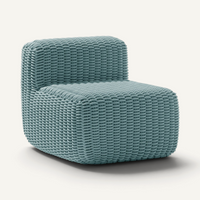 Side Chair Outdoor Lounge Chair Shore Studios Monochrome Glacier