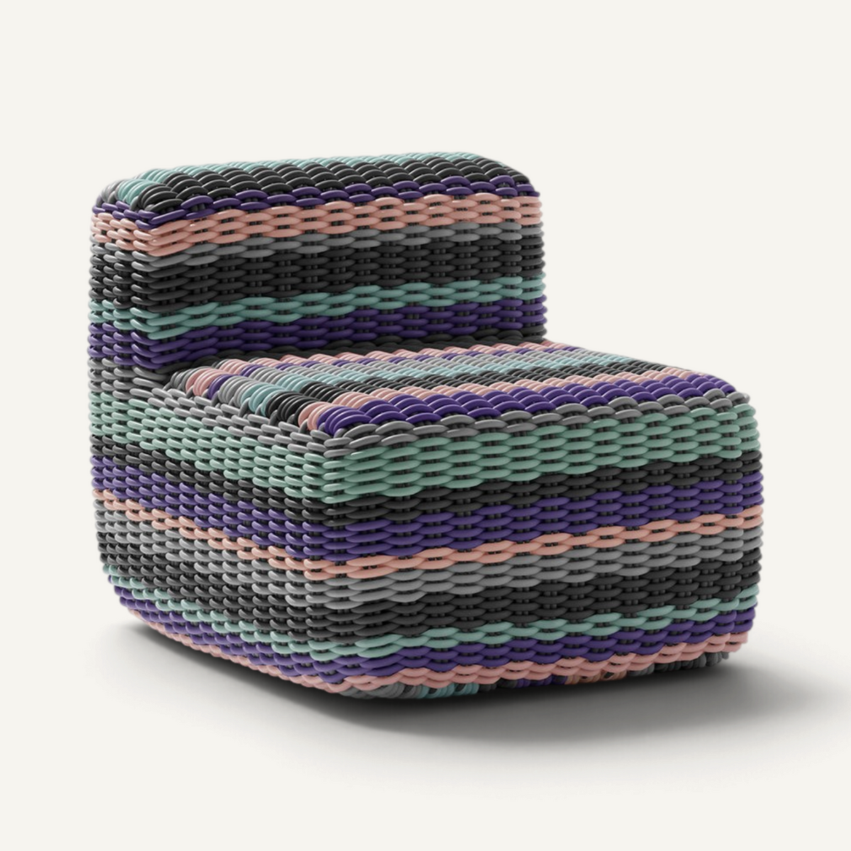 Side Chair Outdoor Lounge Chair Shore Studios Multistripe Night Swim