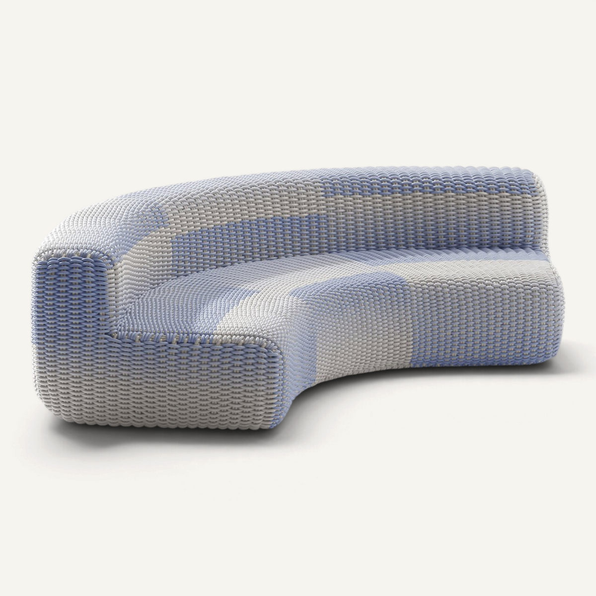 Curved Sofa Sofa Shore Studios Gradient Blue Sky