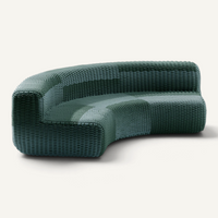 Curved Sofa Outdoor Sofa Shore Studios Gradient Deep Ocean