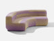Curved Sofa Sofa Shore Studios Gradient Lavendar Dunes  
