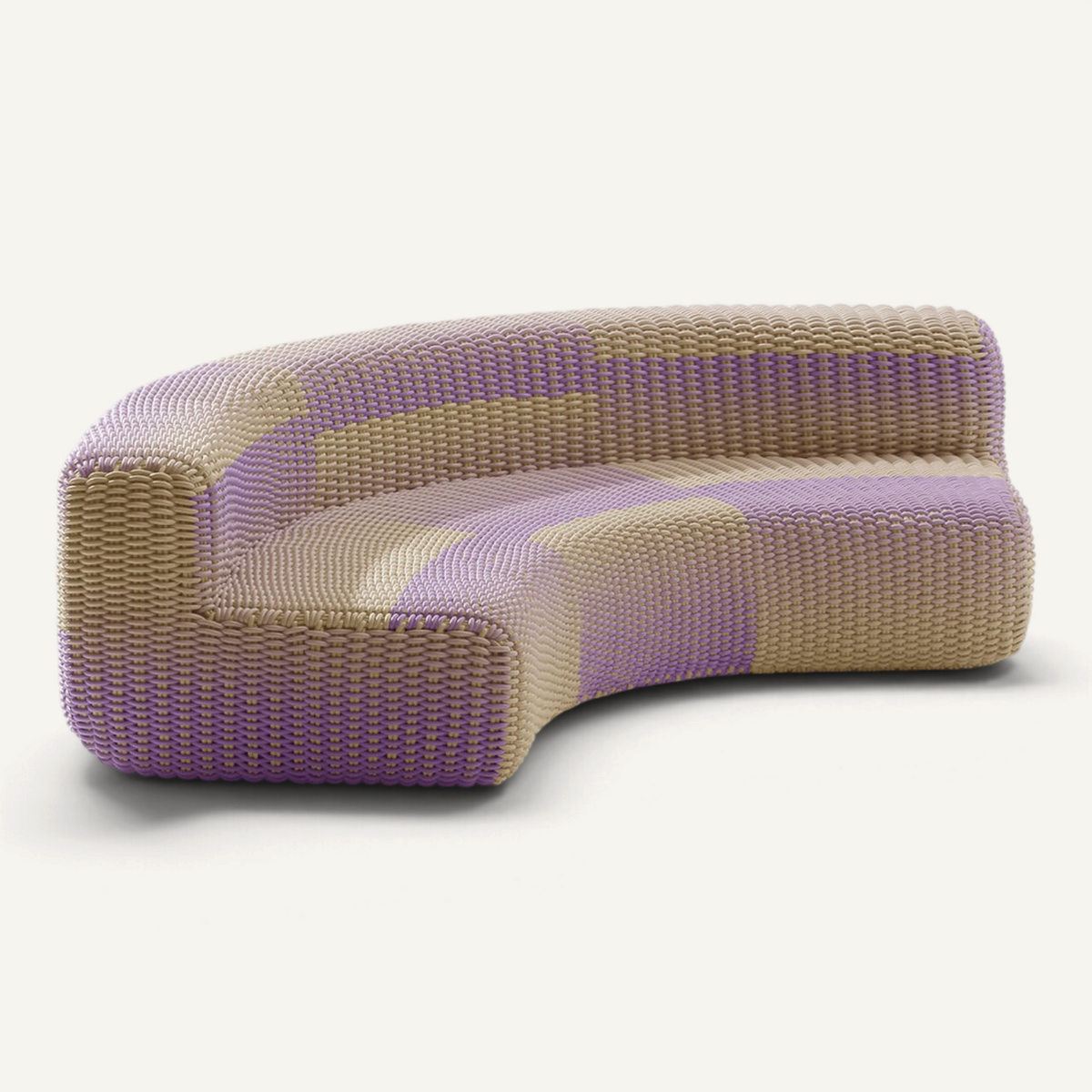Curved Sofa Outdoor Sofa Shore Studios Gradient Lavendar Dunes