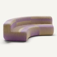 Curved Sofa Outdoor Sofa Shore Studios Gradient Lavendar Dunes