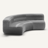 Curved Sofa Outdoor Sofa Shore Studios Gradient Soft Stone