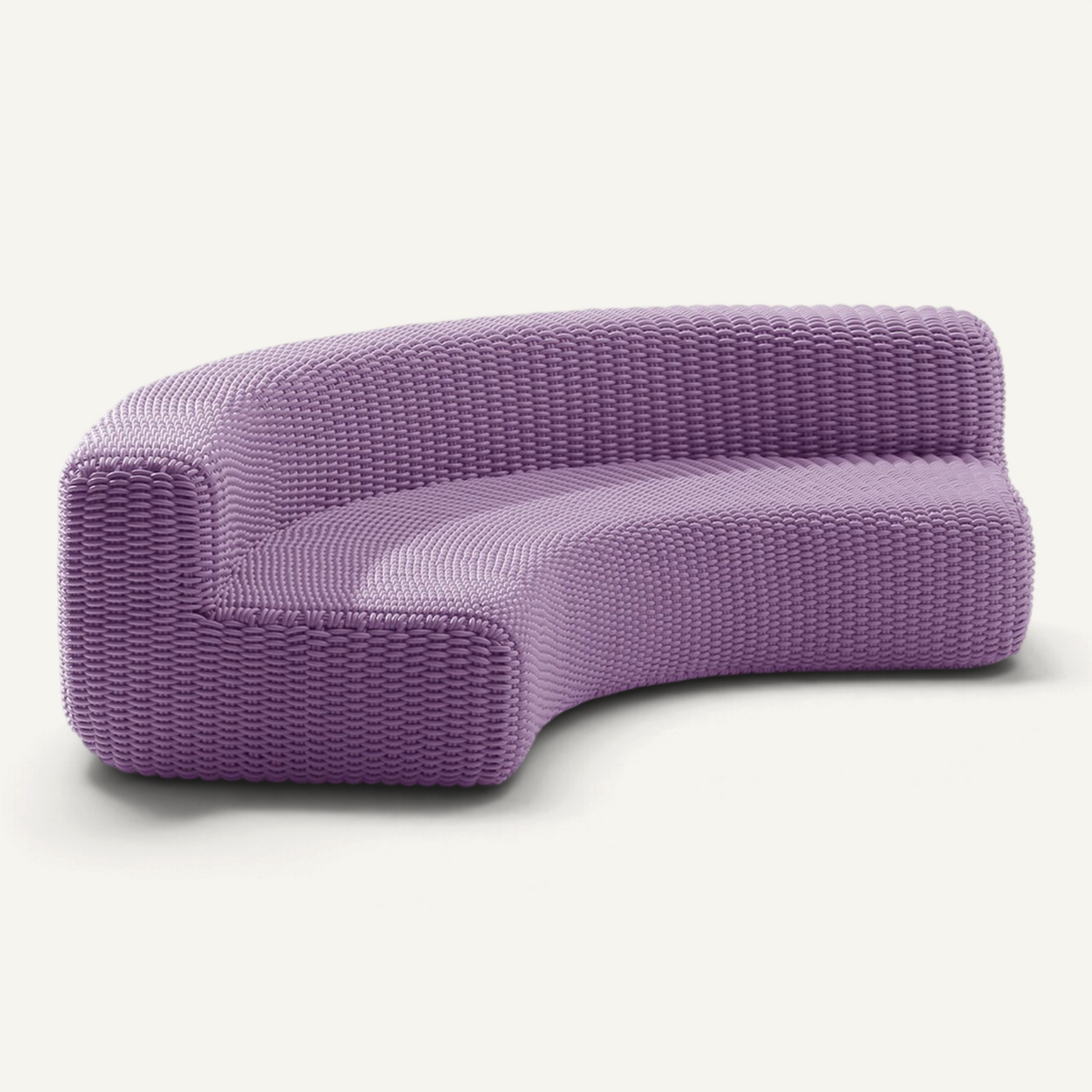 Curved Sofa Outdoor Sofa Shore Studios Monochrome Lavender