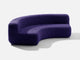 Curved Sofa Sofa Shore Studios Monochrome Plum  