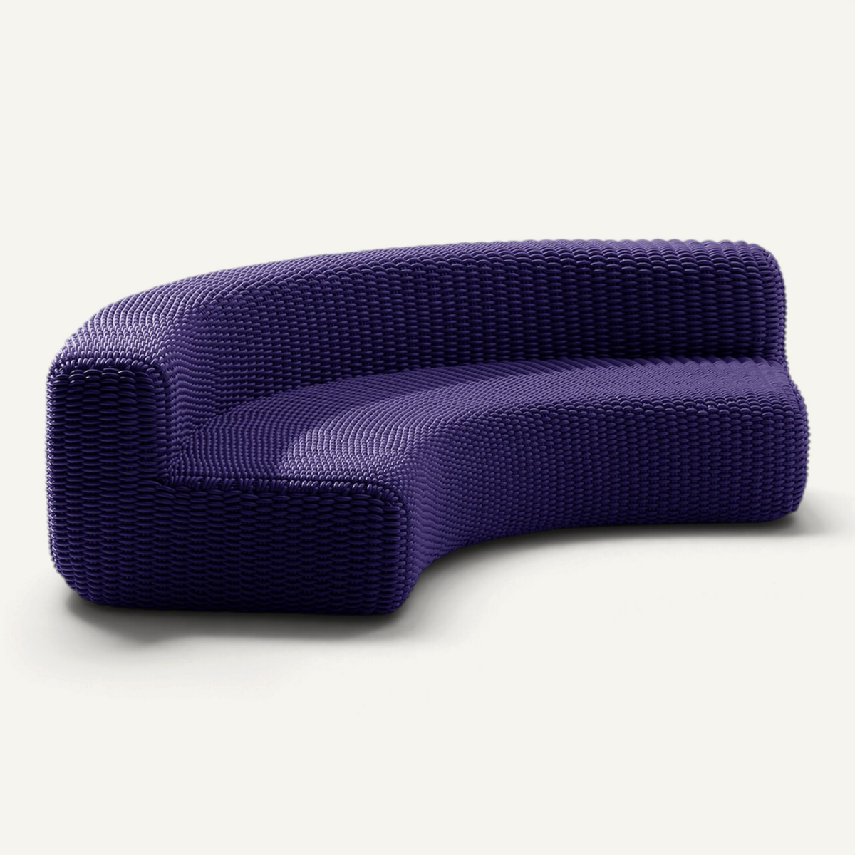 Curved Sofa Outdoor Sofa Shore Studios Monochrome Plum