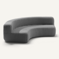 Curved Sofa Outdoor Sofa Shore Studios Monochrome Slate