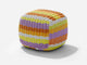 Square Stool Outdoor Ottoman Shore Studios Multistripe Beach Party  