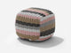 Square Stool Outdoor Ottoman Shore Studios Multistripe Cliff Walk  