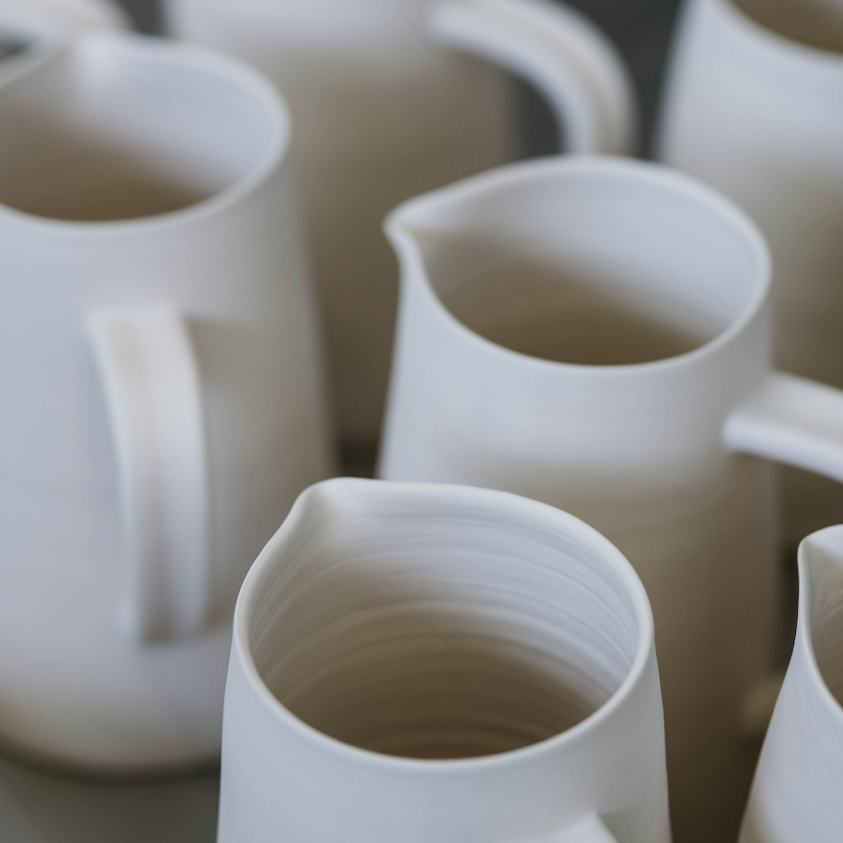 Wheel Thrown Jug Dinnerware Stone by Tone