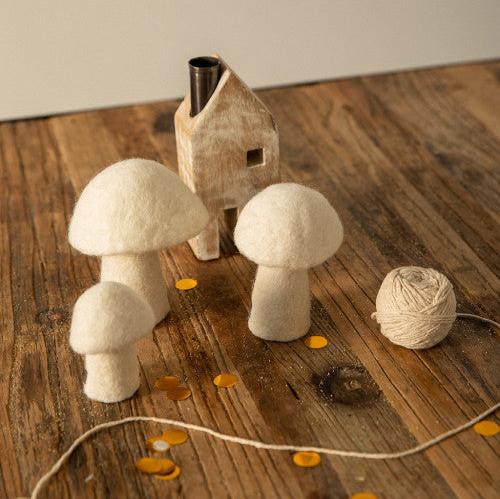 Felt Mushroom - Natural Decor Muskhane