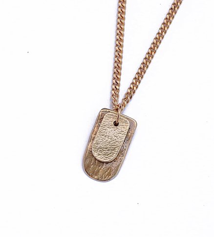 Double Tag Necklace Jewelry Watersandstone
