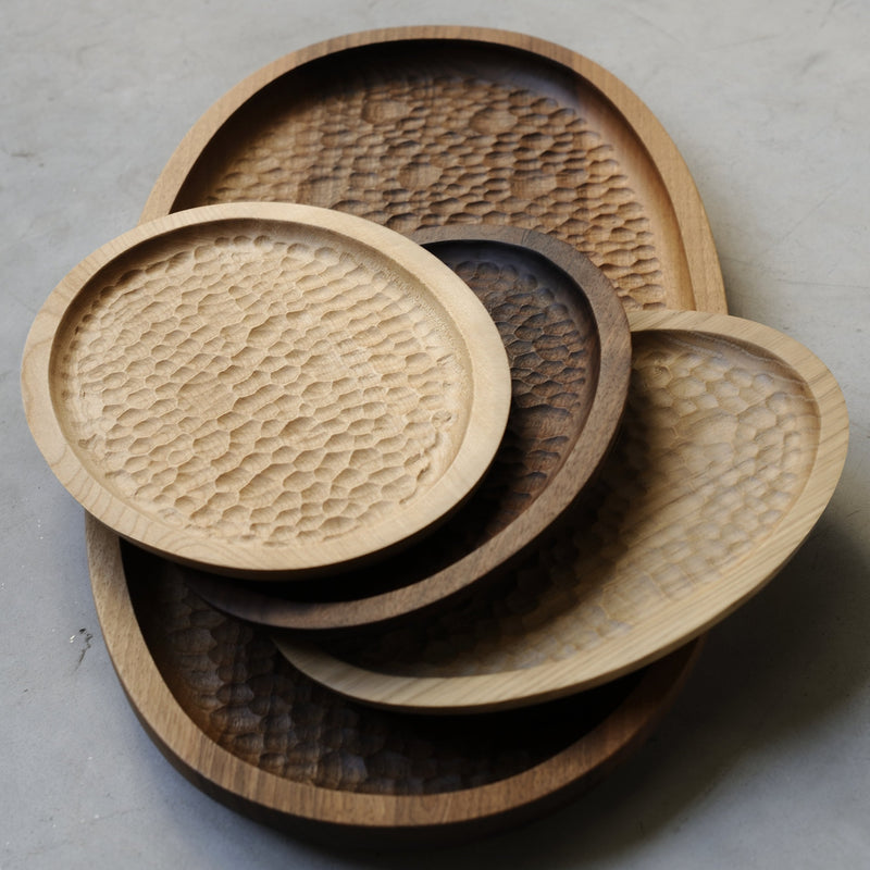 Touch Tray Dinnerware Zanat Small Maple White Oil