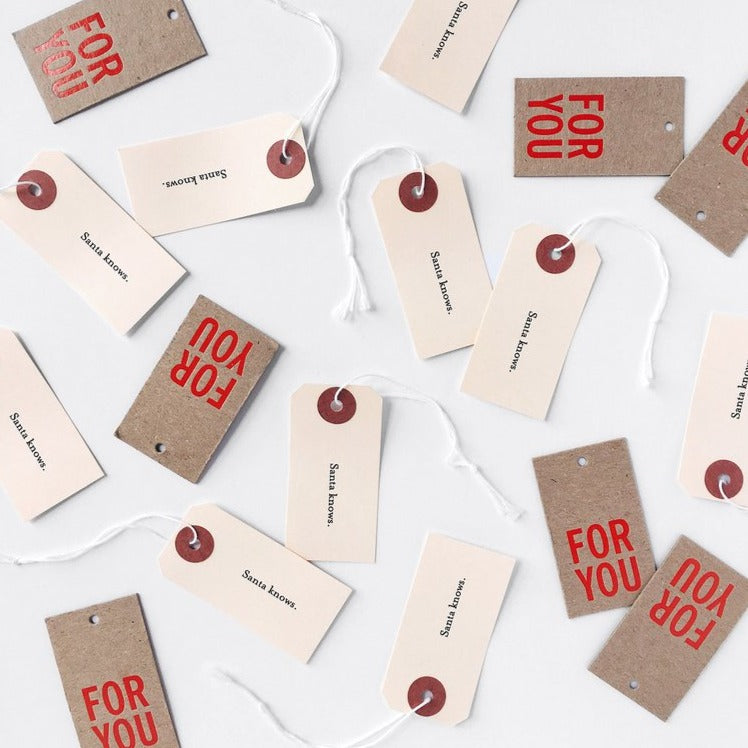 Santa Knows Gift Tags Seasonal & Holiday Decorations Set Editions