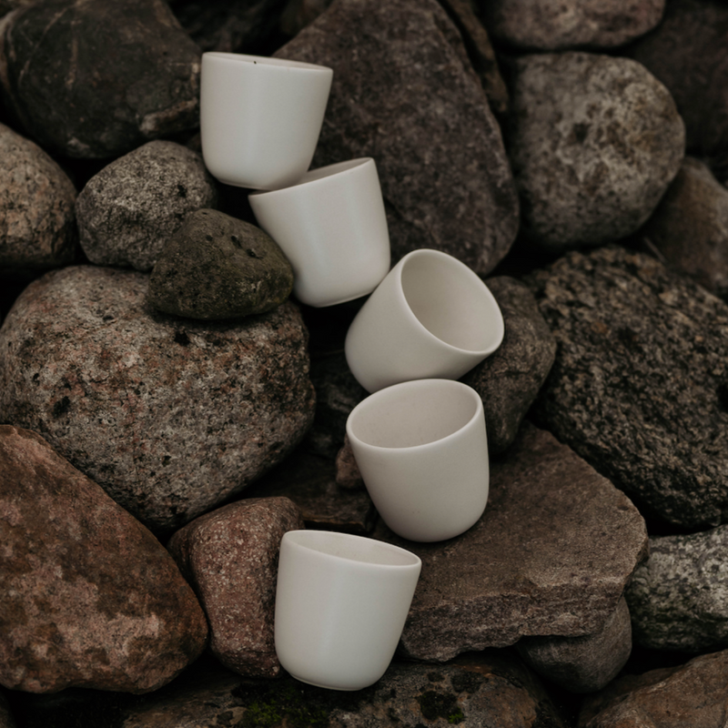 Stoneware Cup Dinnerware Stone by Tone